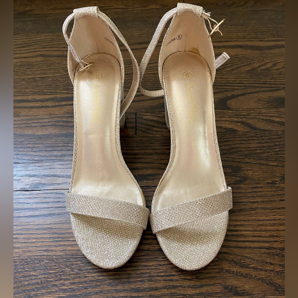 Gold Sparkle Heels